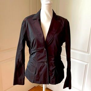 Lida Baday woman jacket, size 12, dark purple -brown color.